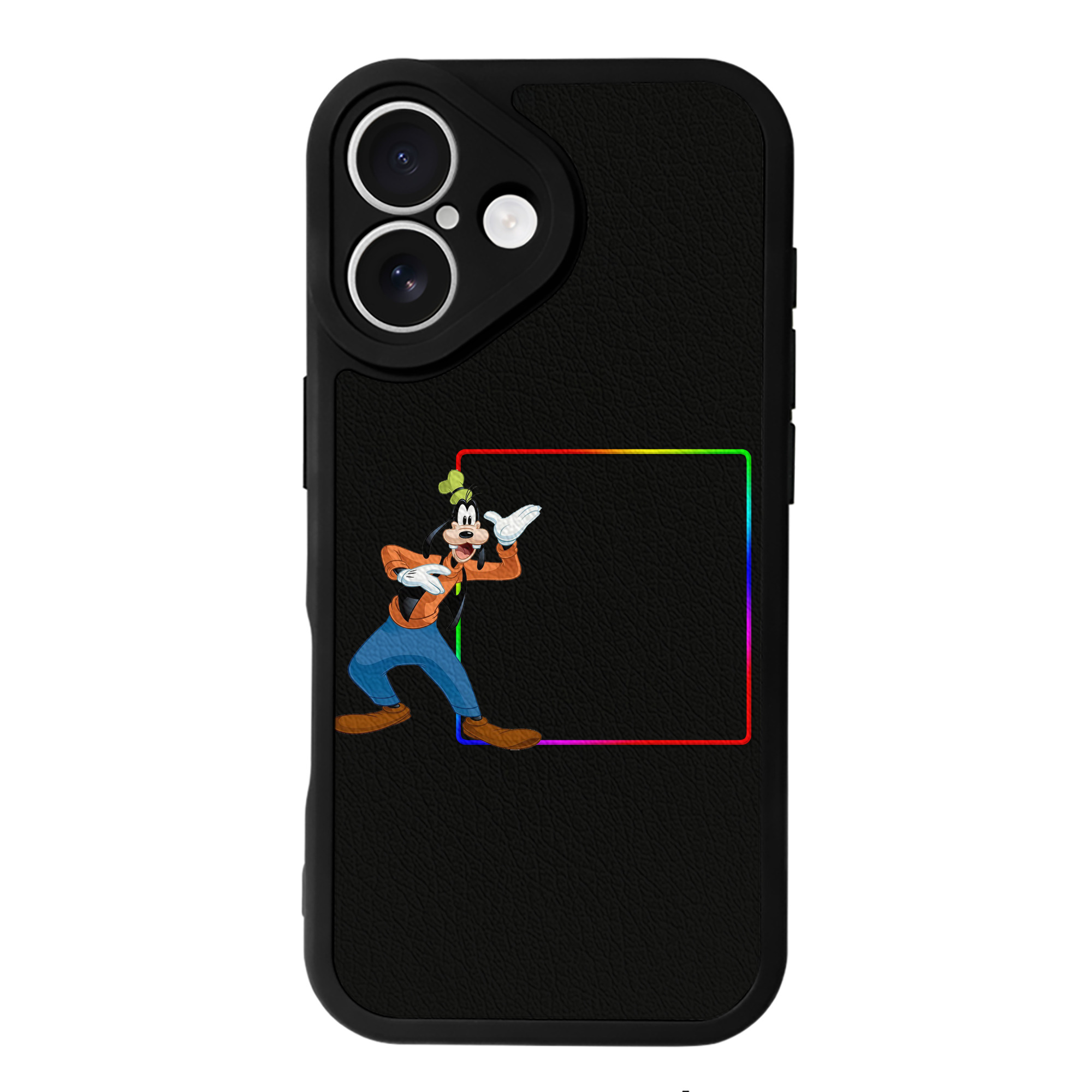 （画像用） ミッキーマウス Mickey Mouse 【iPhone 16シリーズ対応】シリコンスマホケース（レザー調） 材質：シリコン